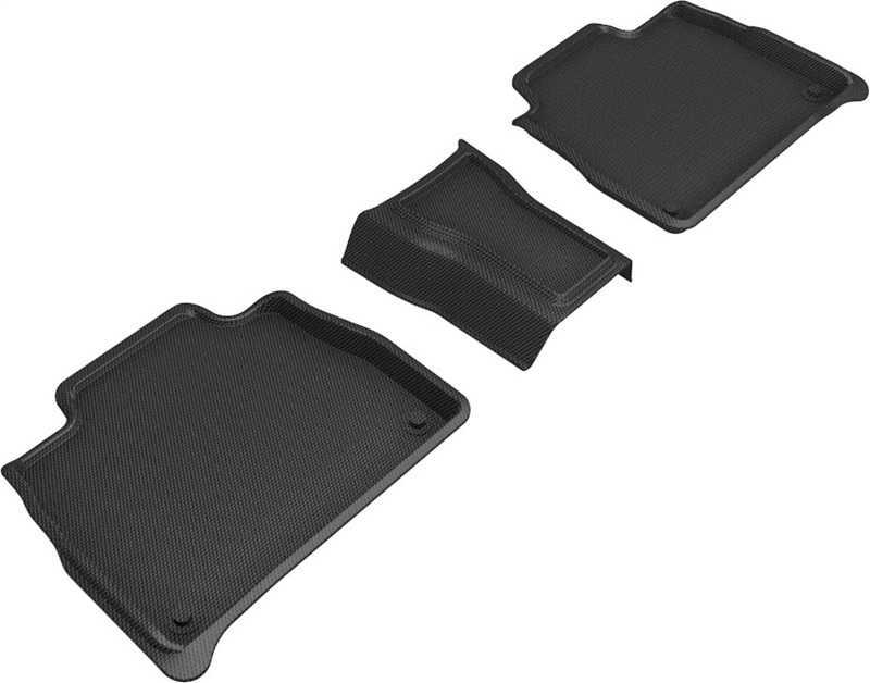Mercedes-Benz Gle-Class Floor Mats - Rear - 3D MAXpider - KAGU Series - Black - `20-`24 Mercedes-Benz Gle-Class Floor Mats - Rear - 3D MAXpider - KAGU Series - Black - `20-`24